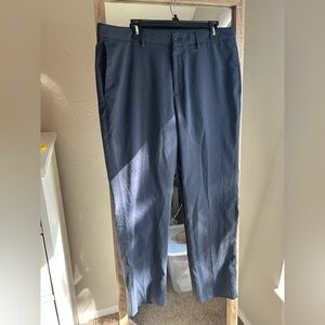 DKNY Slim Fit Pants Men's 36x30 Navy Blue Dress Pant Modern Comfort Flat Front